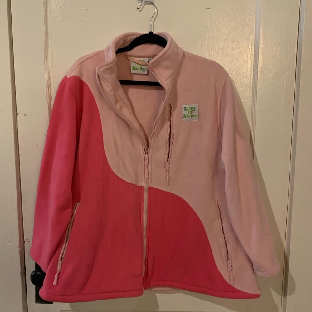 Two-Toned Fleece Zip-Up Jacket